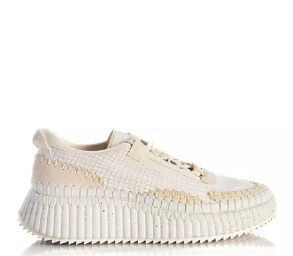 Chloé Nama Woven Platform Low Top Sneakers 40